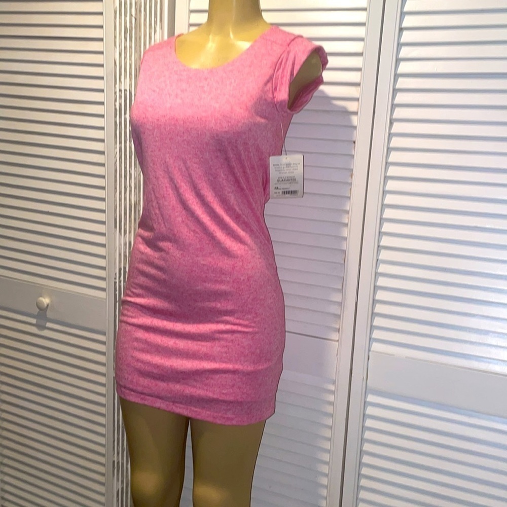 Athleta- LINEN CHARISMA DRESS XS : Paradise Pink Heath - Picture 4 of 7